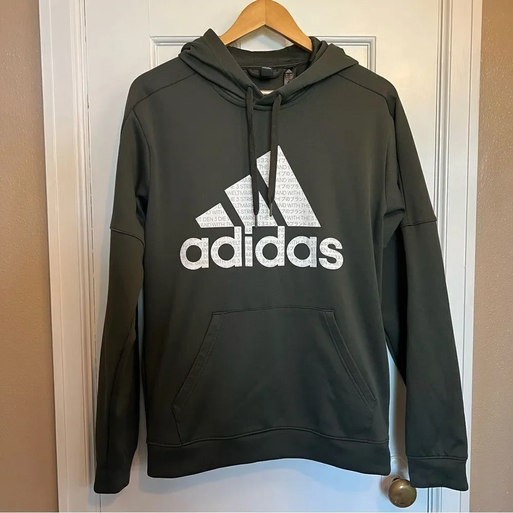 Adidas Men's Forest Green Hoodie